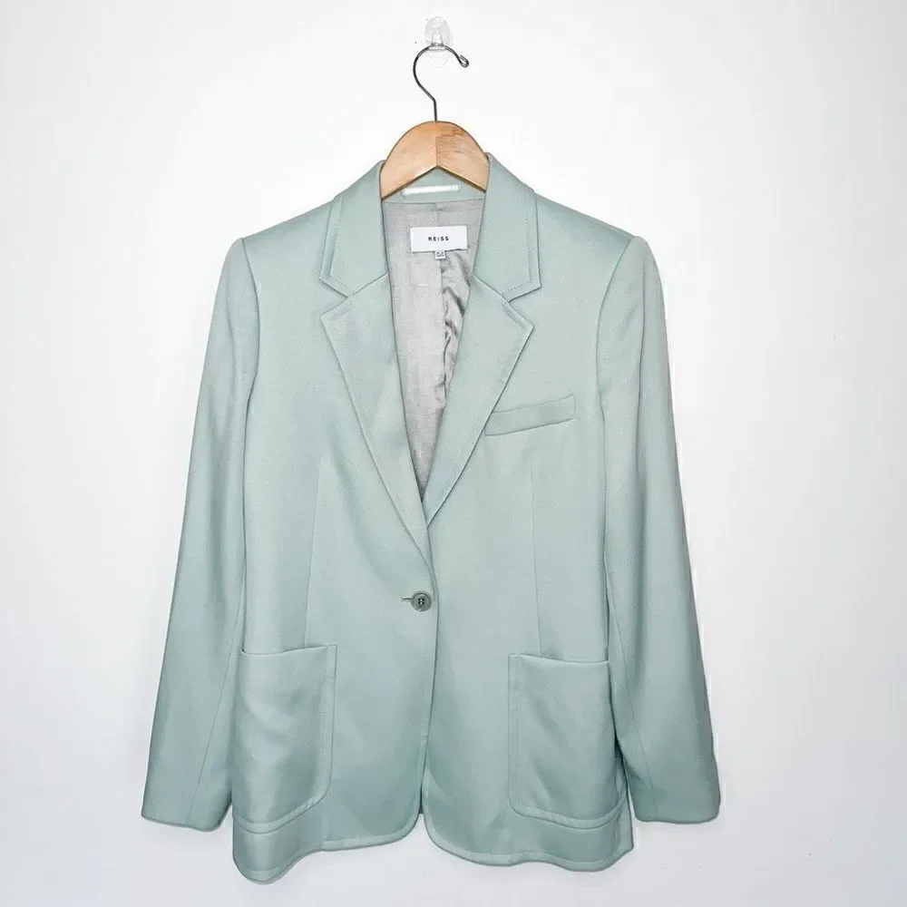 Reiss Women’s Evie Tailored Blazer in Aqua